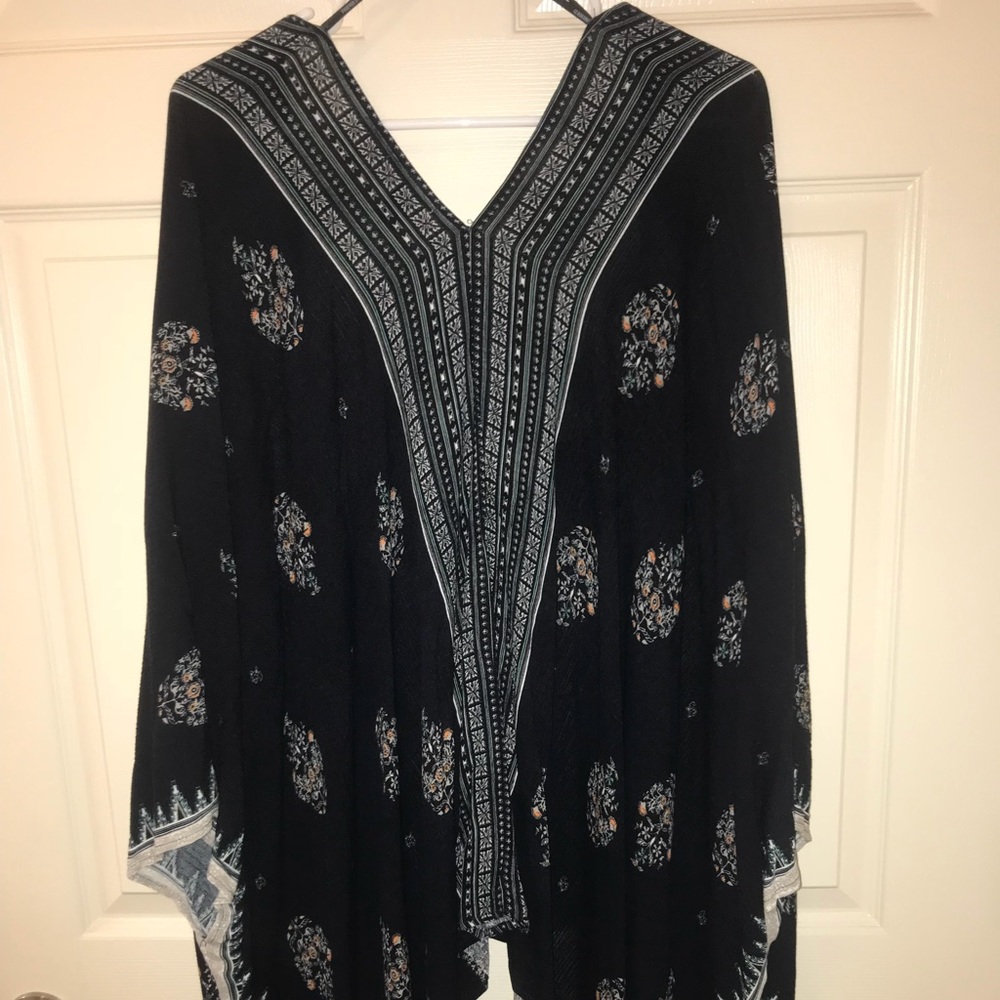 Cute navy printed tunic/cardigan from forever 21! - Picture 3 of 6